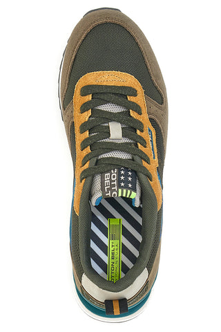 Braune Biden-Sneaker mit Baumwollgürtel