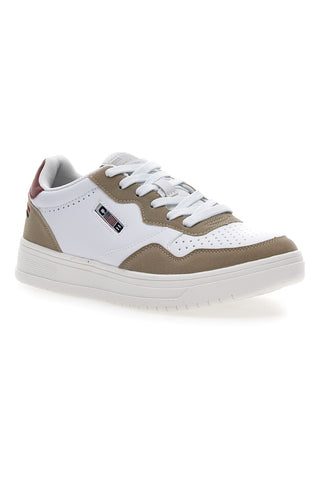 Weiße Sneakers Baumwollgürtel Austria Multi