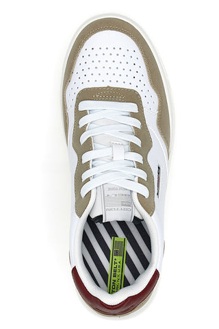 Weiße Sneakers Baumwollgürtel Austria Multi
