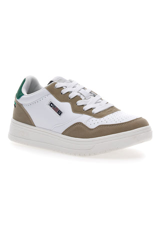 Weiße Sneakers Baumwollgürtel Austria Multi
