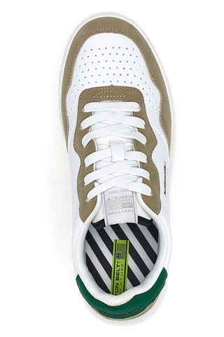 Weiße Sneakers Baumwollgürtel Austria Multi