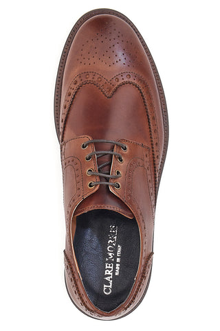 Claremorris 224 Braune Schnürschuhe aus echtem Leder