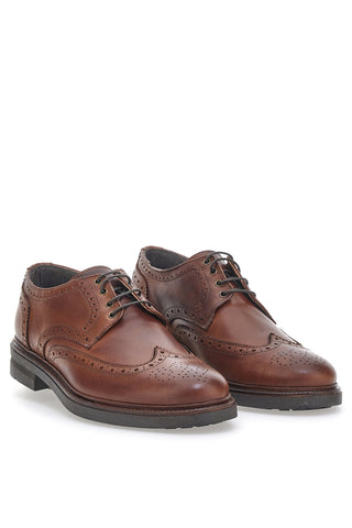 Claremorris 224 Braune Schnürschuhe aus echtem Leder