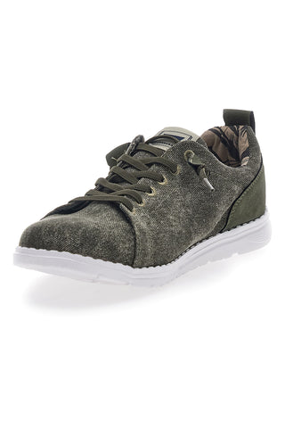 Carrera 11102D Dunkelgrüne Canvas-Sneaker