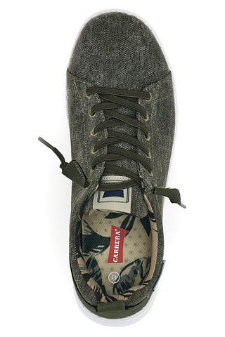 Carrera 11102D Dunkelgrüne Canvas-Sneaker