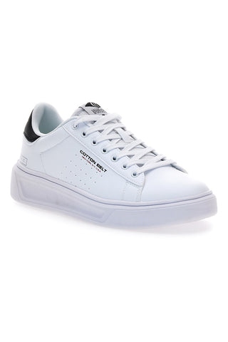 Weiße niedrige Sneakers mit Baumwollgürtel CBM4145A24