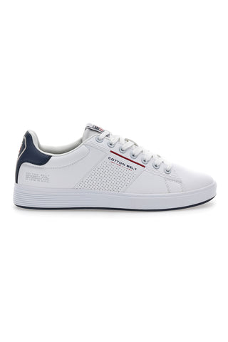 Weiße und blaue niedrige Sneakers Cotton Belt Player Lth