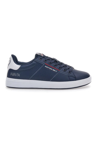 Blaue und weiße Low-Sneaker aus Baumwollgürtel Player Lth