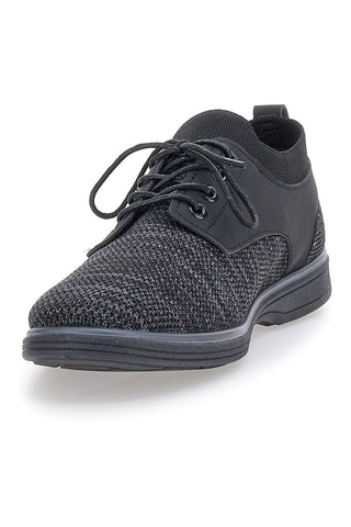 Scarpe Stringate Nere Con Tomaia Mesh Johes Land 411215