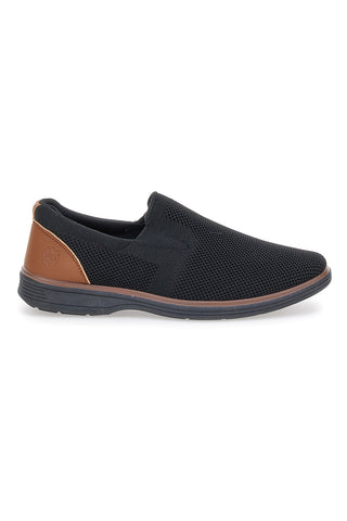 Mocassini Neri Casual Johes Land 411200