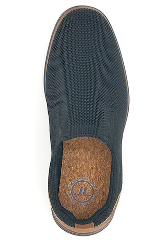 Mocassini Neri Casual Johes Land 411200