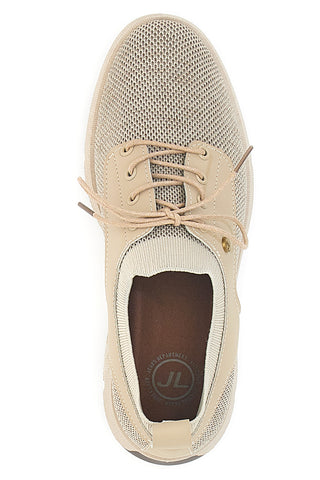 Beige lässige Schnürschuhe Johes Land 411100