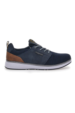 Blaue Turnschuhe mit Schnürsenkeln Bugatti 331AFB05