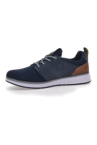 Blaue Turnschuhe mit Schnürsenkeln Bugatti 331AFB05