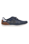 Blaue Turnschuhe mit seitlichem Bugatti-Logo 321AFF02