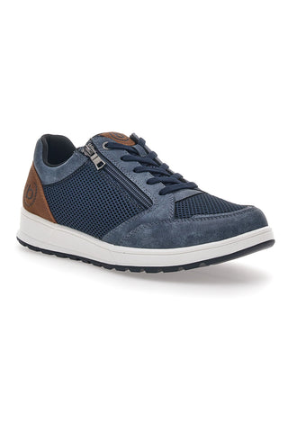 Blaue Turnschuhe mit Schnürsenkeln Bugatti 331AFB05