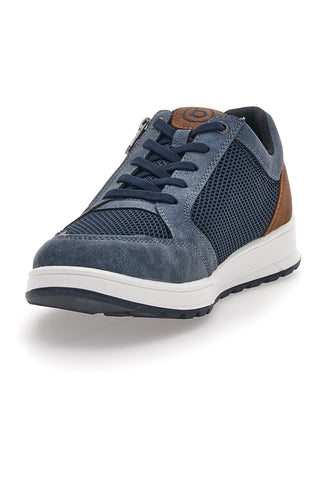 Blaue Turnschuhe mit Schnürsenkeln Bugatti 331AFB05