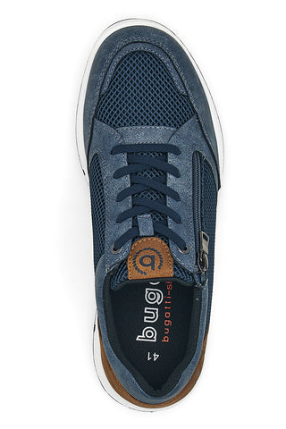 Blaue Turnschuhe mit Schnürsenkeln Bugatti 331AFB05