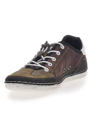 Braune Schnürschuhe mit seitlichem Bugatti-Logo 341AFF02