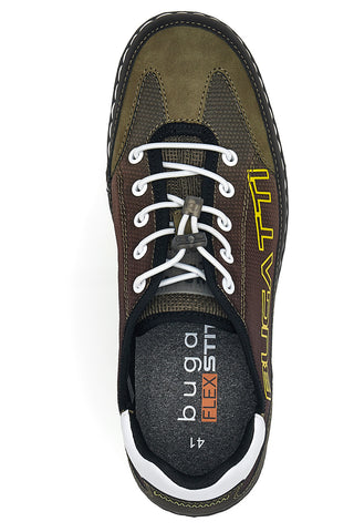 Braune Schnürschuhe mit seitlichem Bugatti-Logo 341AFF02