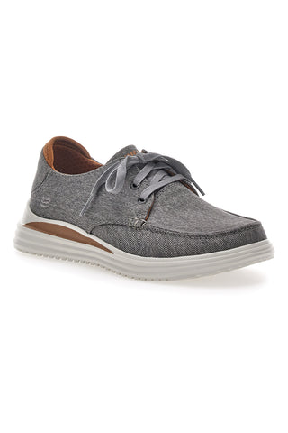 Graue Schnürschuhe mit Archfit und Skechers Proven Forenzo