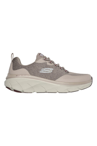 Taupefarbene Skechers D'Lux Walker 2.0-Steadyway-Sneaker