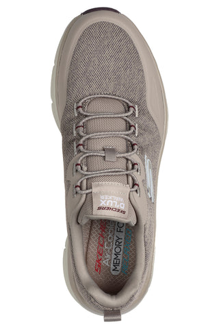 Taupefarbene Skechers D'Lux Walker 2.0-Steadyway-Sneaker