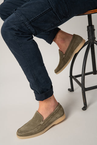 Mocassino Verde Vera Pelle Pittarello Focus 8410