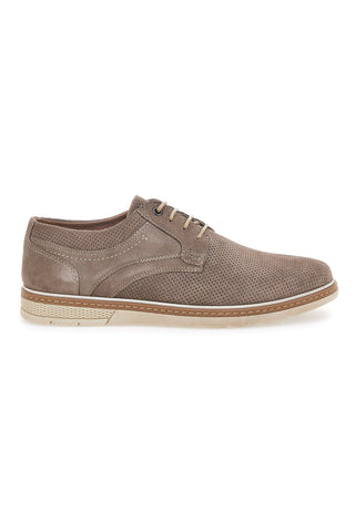 Beige Schnürschuhe aus Pittarello Active Leder 2422
