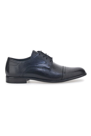 Schwarze Schnürschuhe aus echtem Leder Claremorris 2203