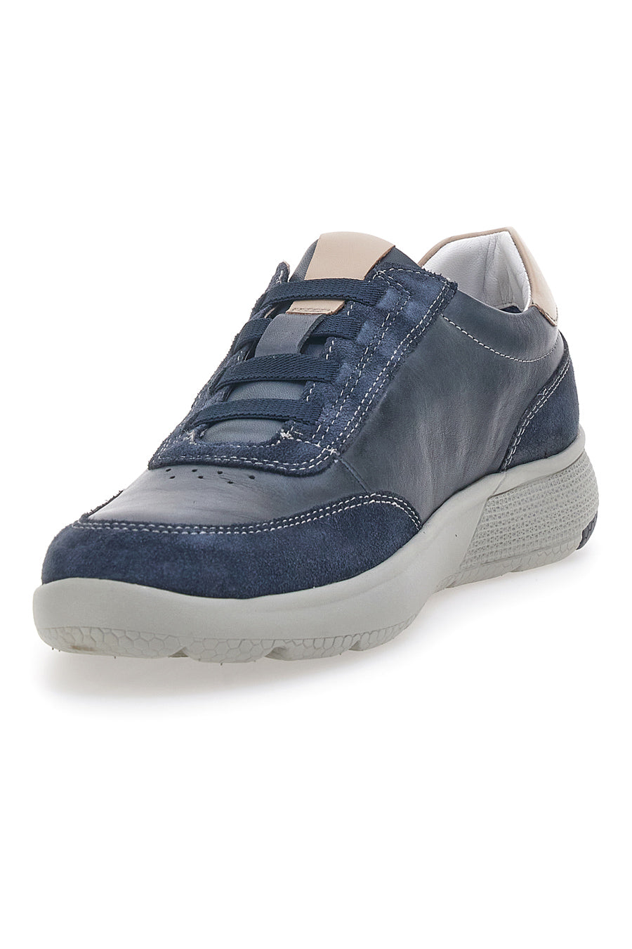blu scarpe stringate uomo senza tacco