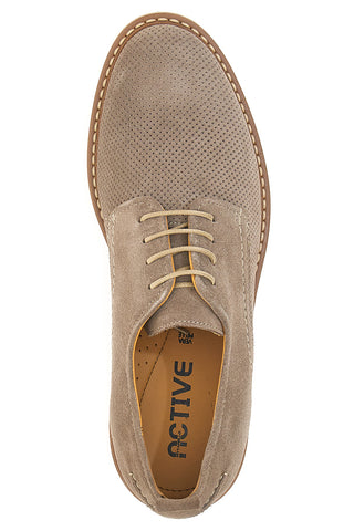 Beigefarbene Schnürschuhe aus echtem Leder Pittarello Active 2401