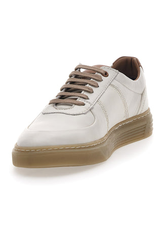 Schnürschuhe aus echtem cremefarbenem Leder Pittarello Active 2421