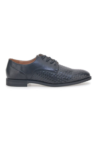 Schwarze Schnürschuhe mit Webstruktur Johes Land 16811610