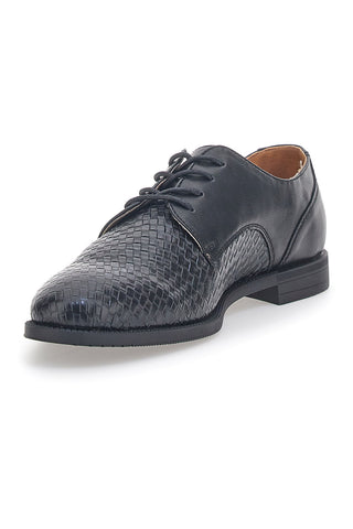 Schwarze Schnürschuhe mit Webstruktur Johes Land 16811610