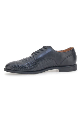 Schwarze Schnürschuhe mit Webstruktur Johes Land 16811610