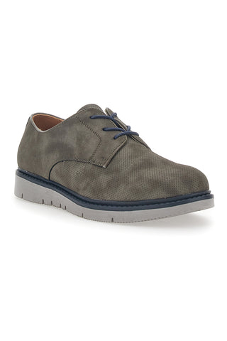 Scarpe Stringate Grigie Con Effetto Suede Johes Land 150093