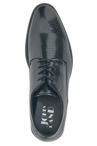 Schwarze Schnürschuhe mit glänzender Effektstruktur Johes Land 178284