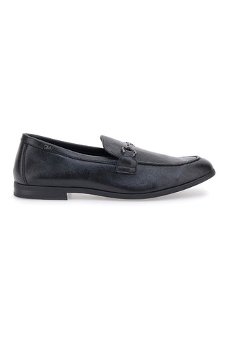 Elegante schwarze Mokassins mit Horsebit GMV 159