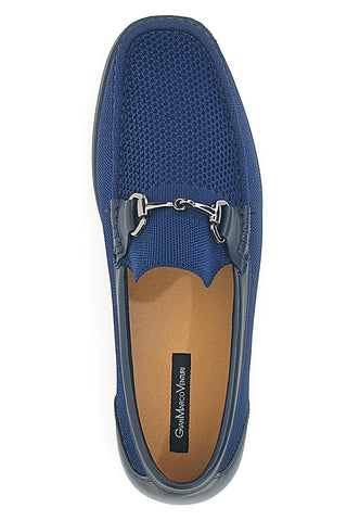 Königsblauer Mokassin mit GMV 155 Horsebit