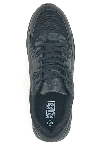 Schwarze Sneakers mit Plateau und sichtbarer Luftblase für Herren 2T2L 3810