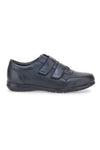 Schwarze Schnürschuhe aus echtem Leder mit doppeltem Riemen Max Dillan 458