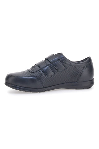 Schwarze Schnürschuhe aus echtem Leder mit doppeltem Riemen Max Dillan 458