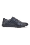 Scarpe Stringate Nere in Pelle Con Strappo Max Dillan