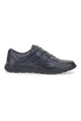 Scarpe Stringate Nere in Pelle Con Strappo Max Dillan