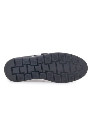 Scarpe Stringate Nere in Pelle Con Strappo Max Dillan