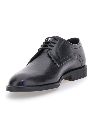 Schwarze Schnürschuhe aus echtem Leder Max Dillan 401