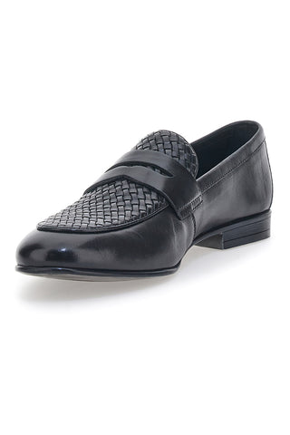Pittarello Class 1508 Mokassin aus schwarzem Echtleder
