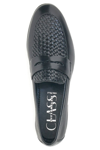 Pittarello Class 1508 Mokassin aus schwarzem Echtleder