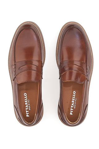 Mocassini Marroni In Vera Pelle da Uomo Pittarello 8027